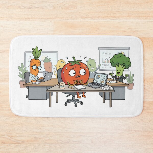 Item preview, Stressed Tomato – Office Vegetables designed and sold by Elena'sMoodBuddies.