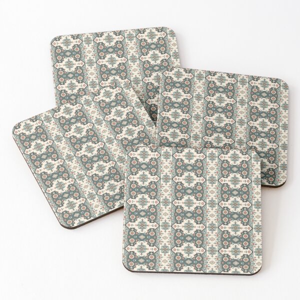 Item preview, Vintage Turkish Rug Seamless Pattern - Elegant Sage Green Damask Boho Art designed and sold by EH World | Store.