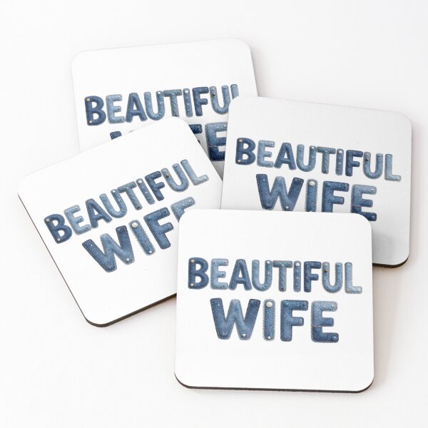 Item preview, BEAUTIFUL WIFE - IN FAUX LETTERING designed and sold by AlexOBrienArt.