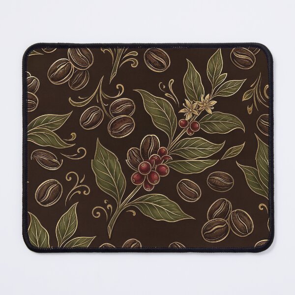 Item preview, Luxury Coffee Botanical Pattern designed and sold by MegaNovaArt.