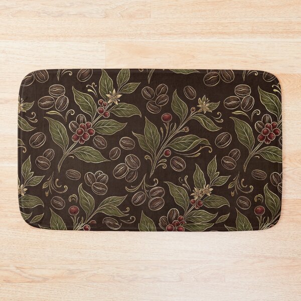 Item preview, Luxury Coffee Botanical Pattern designed and sold by MegaNovaArt.