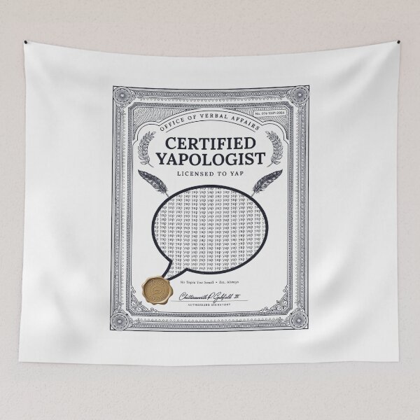 Item preview, Certified Yapologist Shirt - Funny Yapping Slang Gen Z Extrovert Gift designed and sold by EXATEES  ⭐⭐⭐⭐⭐.