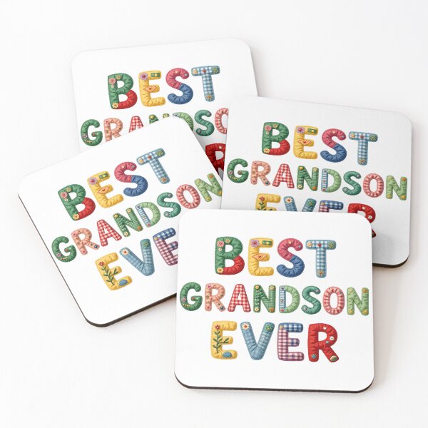 Item preview, BEST GRANDSON EVER - IN FAUX LETTERING designed and sold by AlexOBrienArt.