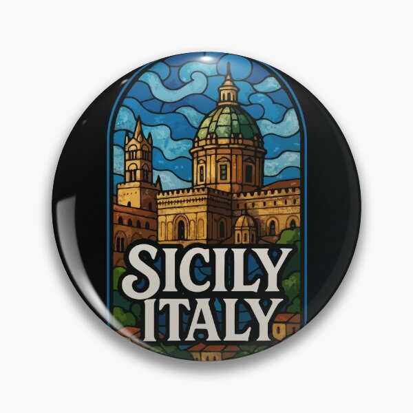 Item preview, Sicily Palermo Cityscape Italy Stained Glass Art Travel designed and sold by TomFrontierArt.