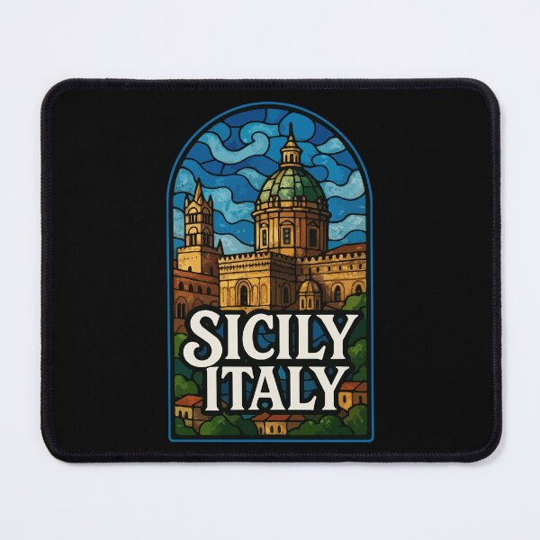 Item preview, Sicily Palermo Cityscape Italy Stained Glass Art Travel designed and sold by TomFrontierArt.