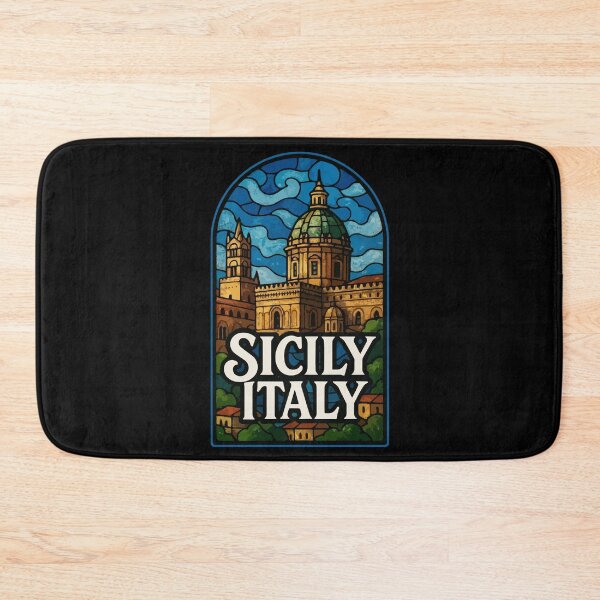 Item preview, Sicily Palermo Cityscape Italy Stained Glass Art Travel designed and sold by TomFrontierArt.