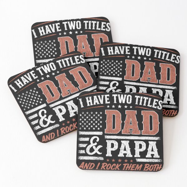 Item preview, I Have Two Titles Dad & Papa And I Rock Them Both USA Flag designed and sold by VGAfanatic.
