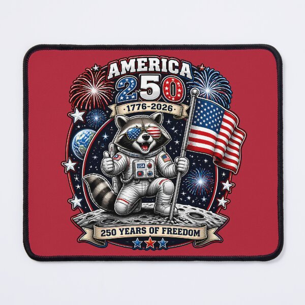 Item preview, Astronaut Raccoon America 250 Patriotic Design | 1776 2026 Independence Day | Funny July 4th Moon Landing Trash Panda designed and sold by VectorJoy.