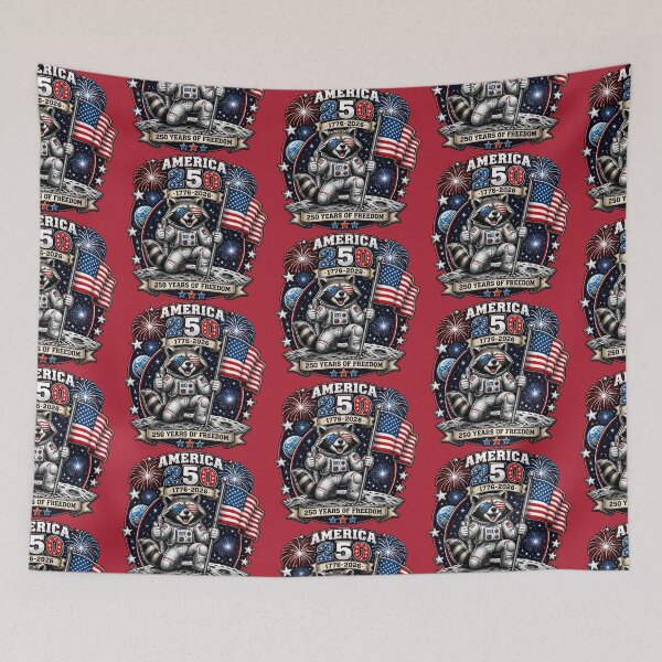 Item preview, Astronaut Raccoon America 250 Patriotic Design | 1776 2026 Independence Day | Funny July 4th  Moon Landing Trash Panda designed and sold by VectorJoy.