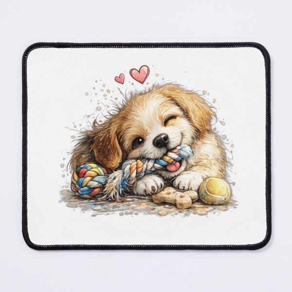Item preview, CSK 27 – Playful Puppy with Toy Rope designed and sold by CSK27.