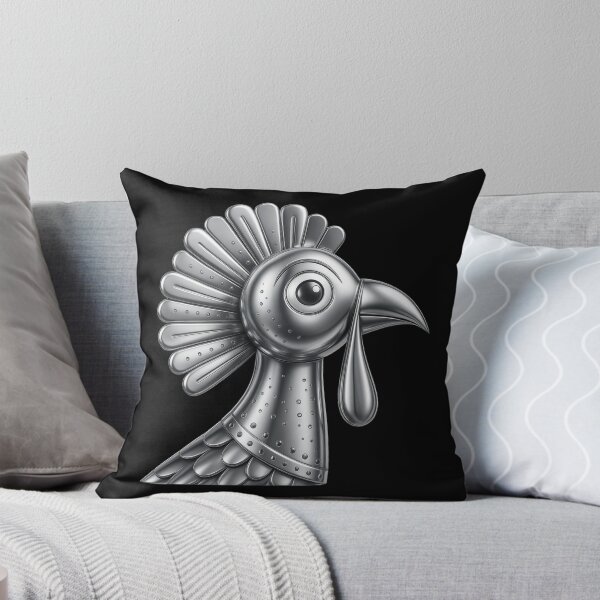 Item preview, Metallic Turkey Head Industrial Bird Chrome Style Design designed and sold by kakmi-art.