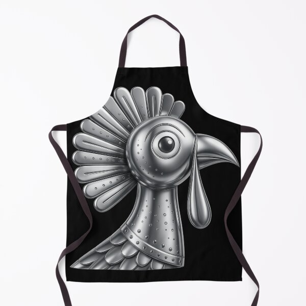 Item preview, Metallic Turkey Head Industrial Bird Chrome Style Design designed and sold by kakmi-art.