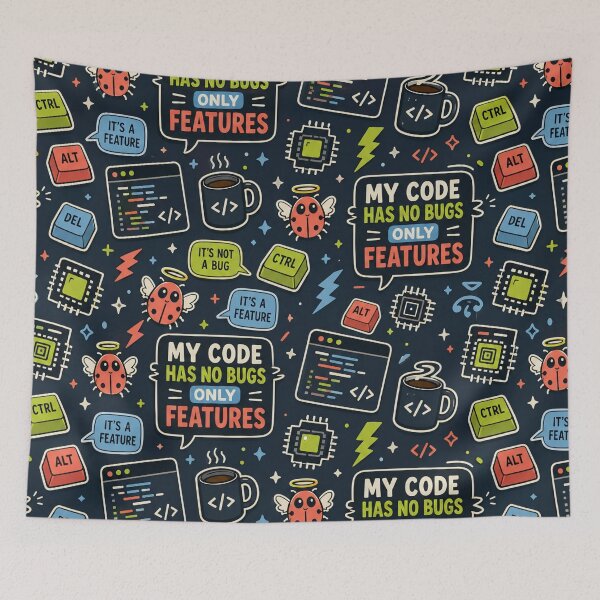 Item preview, My Code Has No Bugs Only Features designed and sold by DebugLab.