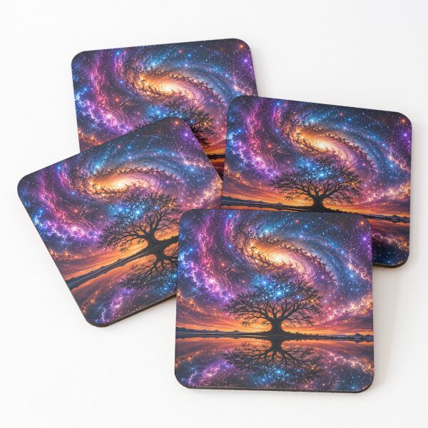 Item preview, Cosmic tree by a mirrored lake designed and sold by OandSDesigns23.