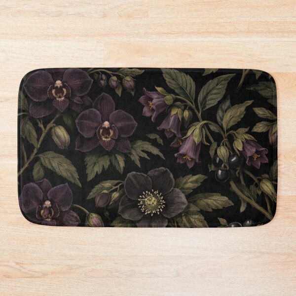 Item preview, Dark Botanical Elegance Moody Orchids and Nightshade Berries designed and sold by Owcomm.