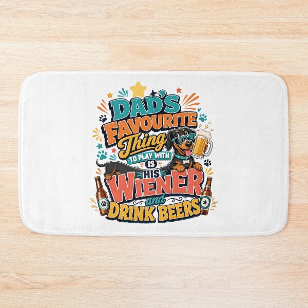 Item preview, Dad’s Favourite Thing To Play With Is His Wiener And Drink Beers Funny Dachshund Gift designed and sold by WHDProduction45.