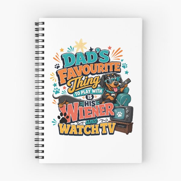 Item preview, Dad’s Favourite Thing To Play With Is His Wiener And Watch TV Funny Dachshund Gift designed and sold by WHDProduction45.