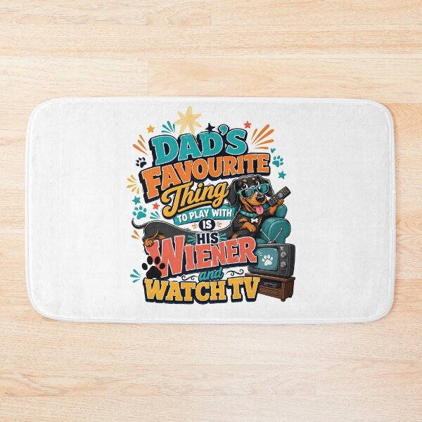 Item preview, Dad’s Favourite Thing To Play With Is His Wiener And Watch TV Funny Dachshund Gift designed and sold by WHDProduction45.