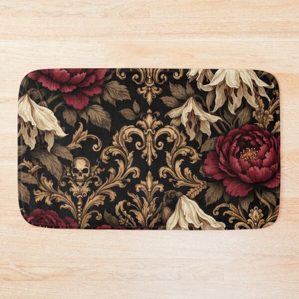 Item preview, Ornate Gothic Peony and Skull Vintage Damask designed and sold by Owcomm.