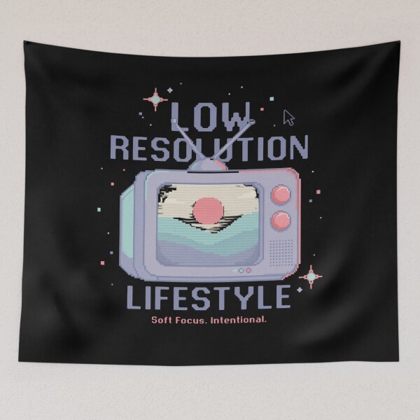 Item preview, Low Resolution Lifestyle Shirt - Retro Pixel Art Digital Fatigue Tee designed and sold by EXATEES  ⭐⭐⭐⭐⭐.