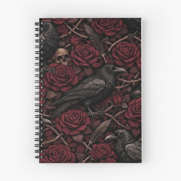 Item preview, Gothic Raven and Dark Red Rose Pattern designed and sold by Owcomm.