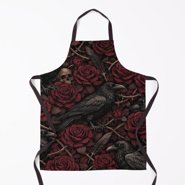Item preview, Gothic Raven and Dark Red Rose Pattern designed and sold by Owcomm.