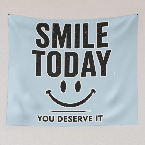 Item preview, Smile Today You Deserve It Vintage Motivational Quote Smiley Aesthetic Design designed and sold by MartBook.