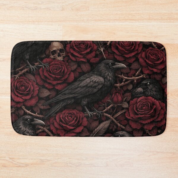 Item preview, Gothic Raven and Dark Red Rose Pattern designed and sold by Owcomm.