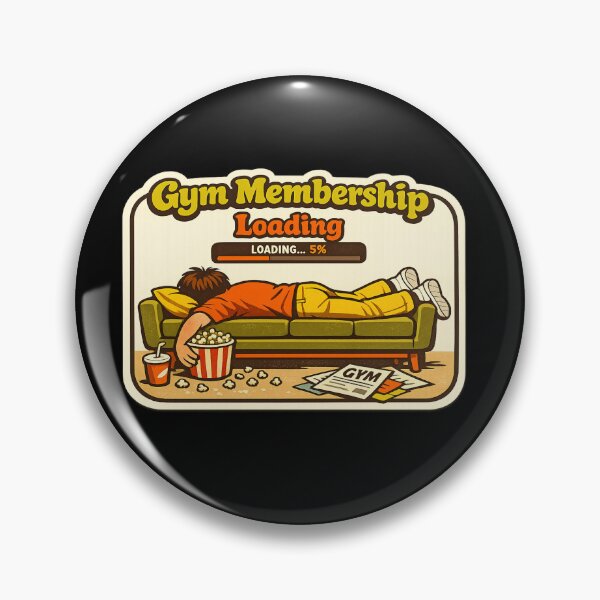 Item preview, Gym Membership Loading — Funny Lazy Fitness Art designed and sold by ArtoryWorks.