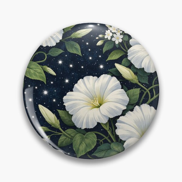 Item preview, White Moonflowers in the Starry Night Sky designed and sold by Owcomm.