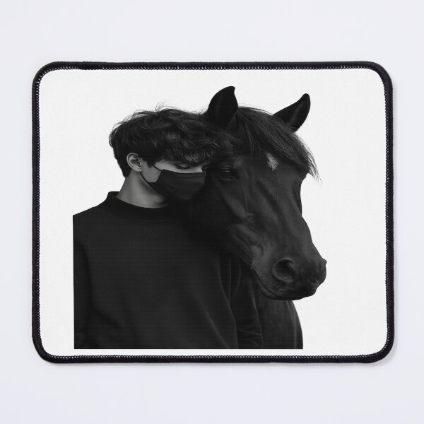 Item preview, Shadow Bond – Boy & Horse Black and White T-Shirt Design designed and sold by Lifehackerplus1.