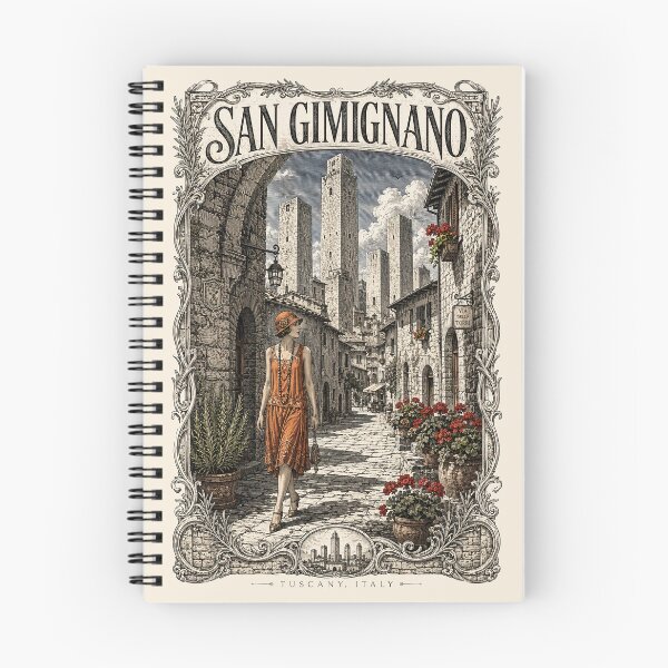Item preview, San Gimignano, Tuscany, Italy [Wood Engraving] designed and sold by elektronen.
