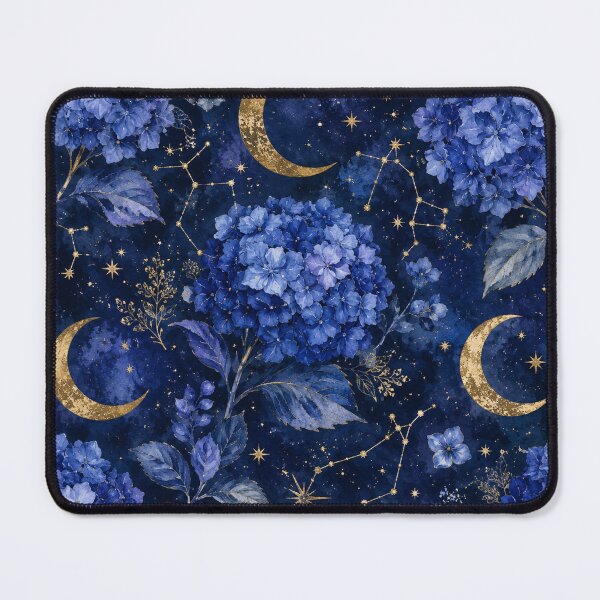 Item preview, Celestial Hydrangea Night Pattern designed and sold by Owcomm.