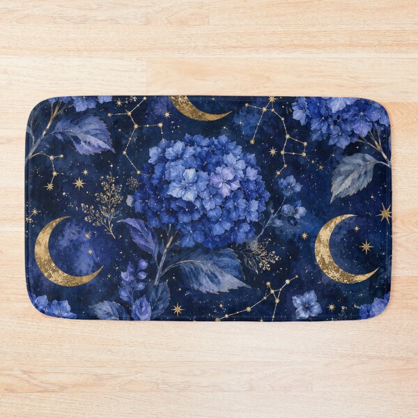 Item preview, Celestial Hydrangea Night Pattern designed and sold by Owcomm.