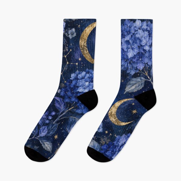 Item preview, Celestial Hydrangea Night Pattern designed and sold by Owcomm.