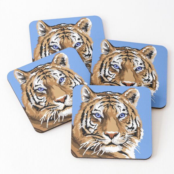 Item preview, Pixel Tiger Portrait designed and sold by LilSeashell.