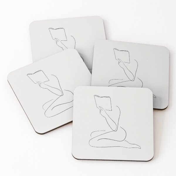 Item preview, Reading Naked n.4 - Neutral Minimalist Art designed and sold by Printable Muse.