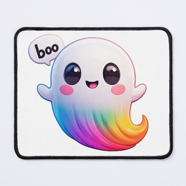 Item preview, Boo! — Rainbow Kawaii Ghost designed and sold by ArtMindFusion.
