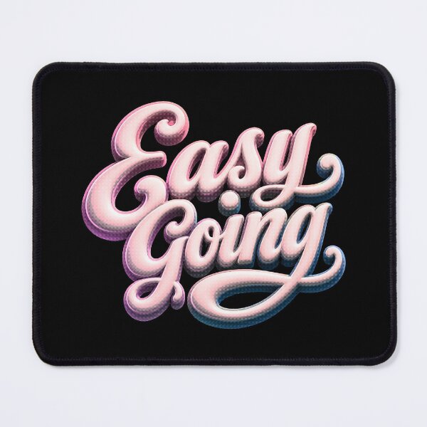 Item preview, Easy Going - Retro Pastel Pink Typography designed and sold by AnAzArt.