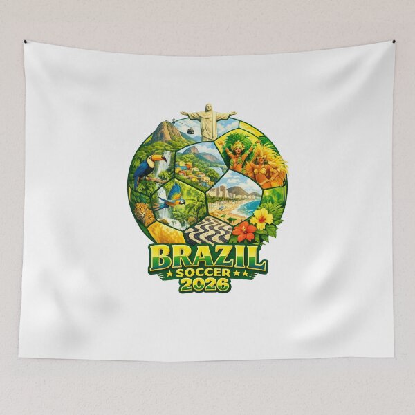 Item preview, Brazil Soccer 2026 Shirt - Rio de Janeiro Football Gift for Brazil Fans designed and sold by UrbanPrintVibes.