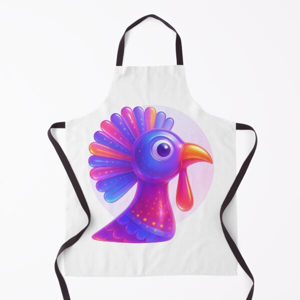 Item preview, Neon Colorful Turkey Head Cute Thanksgiving Cartoon Design designed and sold by kakmi-art.