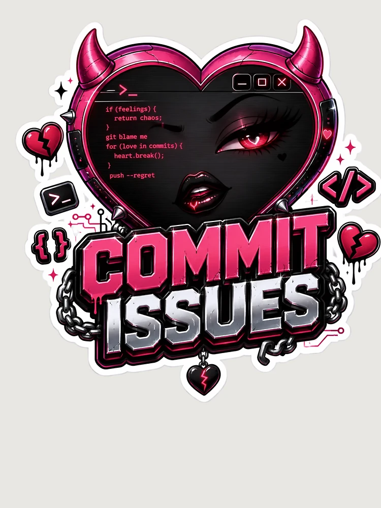 Thumbnail 6 of 6, Premium Oversized Sweatshirt, Commit Issues designed and sold by DebugLab.