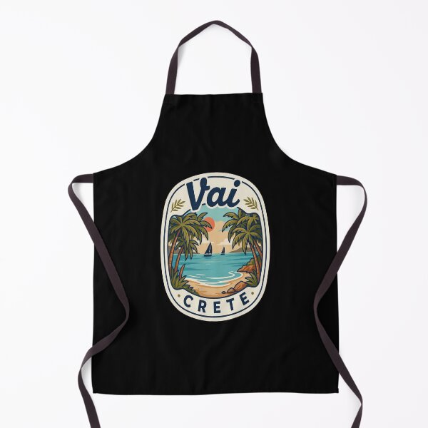 Item preview, Vai Palm Beach Vintage Travel Sticker – Retro Crete Palm‑Forest Illustration designed and sold by stickercuffs.