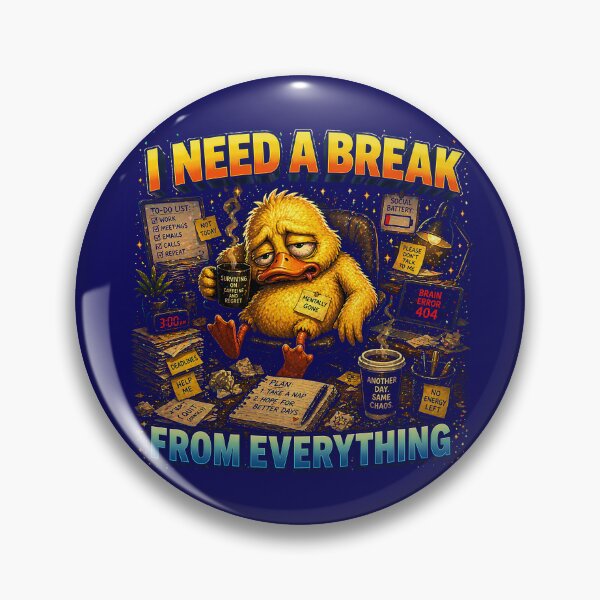 Item preview, I Need A Break From Everything Duck T-Shirt | Burnout Humor Introvert Mental Health Design designed and sold by FunkyVista.