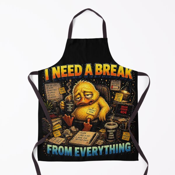 Item preview, I Need A Break From Everything Duck T-Shirt | Burnout Humor Introvert Mental Health Design designed and sold by FunkyVista.