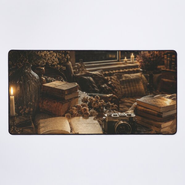 Item preview, Moonlit Library with Vintage Books designed and sold by scicilysimonee.