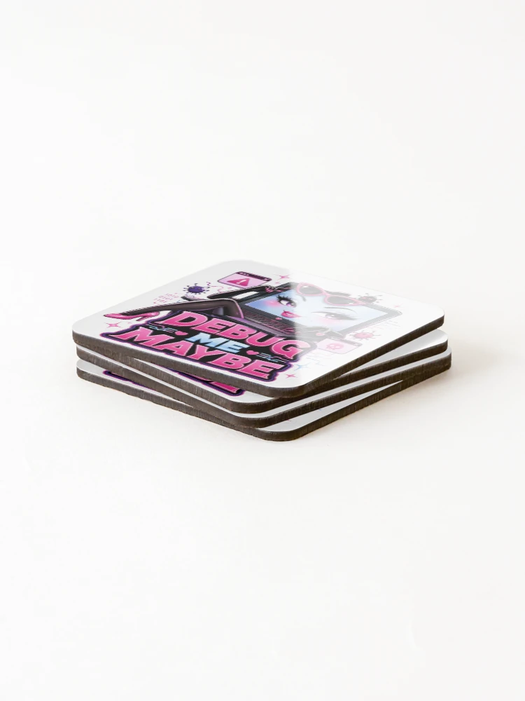 Thumbnail 4 of 5, Coasters (Set of 4), Debug Me Maybe designed and sold by DebugLab.