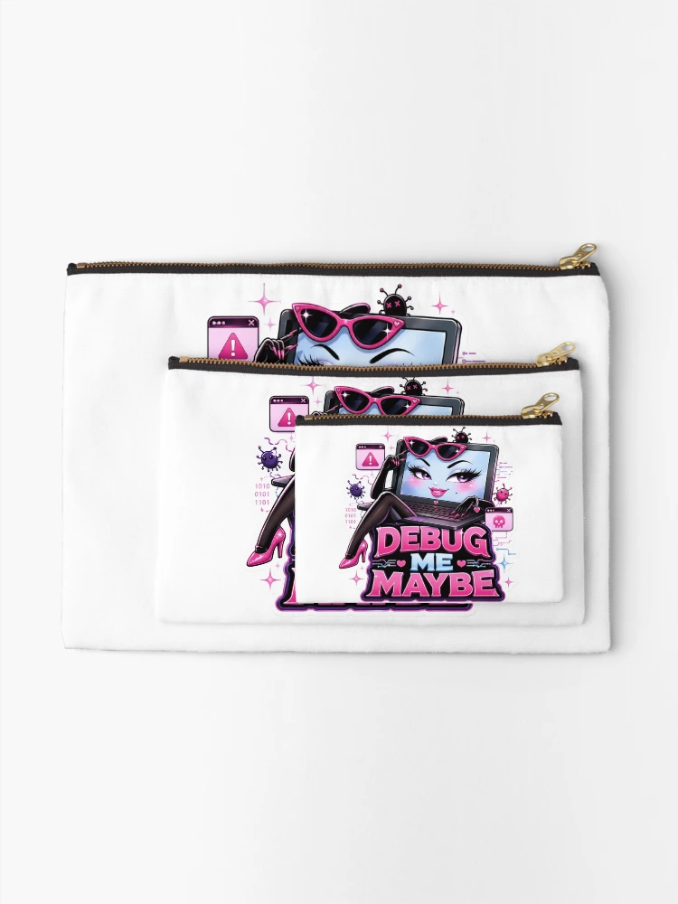 Thumbnail 2 of 4, Zipper Pouch, Debug Me Maybe designed and sold by DebugLab.