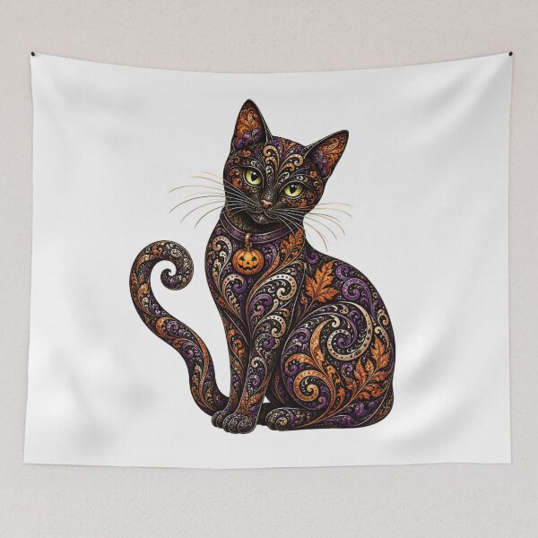 Item preview, Intricate Halloween Cat designed and sold by PaintedbyCarol.
