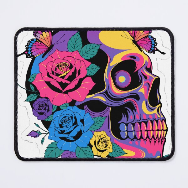 Item preview, Skull Floral Sticker designed and sold by inkfusionhub99.
